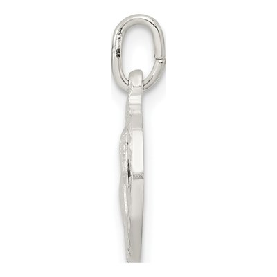 Sterling Silver Cherub Circle Pendant – view 3