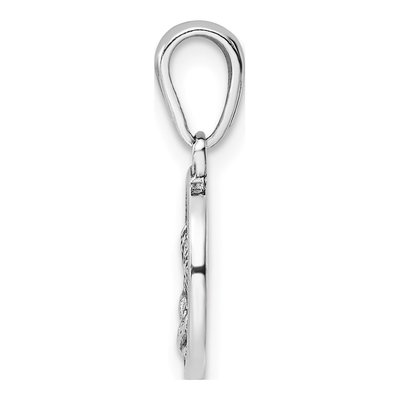 Sterling Silver Angels Circle Pendant – view 3