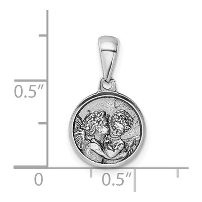 Sterling Silver Angels Circle Pendant – view 5