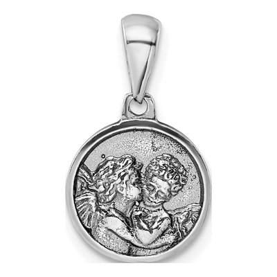 Sterling Silver Angels Circle Pendant