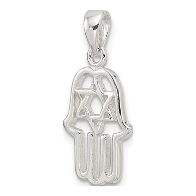 Sterling Silver Chamseh Star of David Pendant – view 6