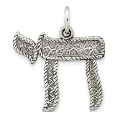 Sterling Silver Chai Symbol Pendant