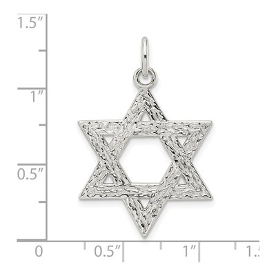 Sterling Silver Star of David Pendant – view 5