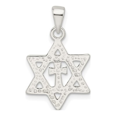 Sterling Silver Star of David Cross Pendant – view 4