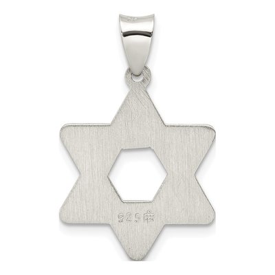 Sterling Silver Star of David Pendant – view 4