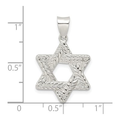 Sterling Silver Star of David Pendant – view 5