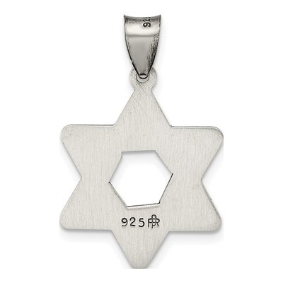 Sterling Silver Star of David Pendant – view 4