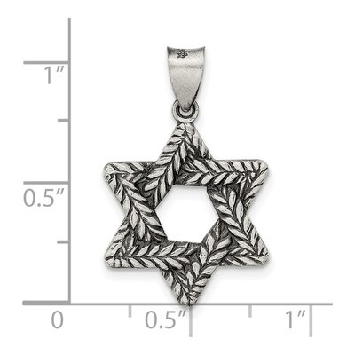 Sterling Silver Star of David Pendant – view 5