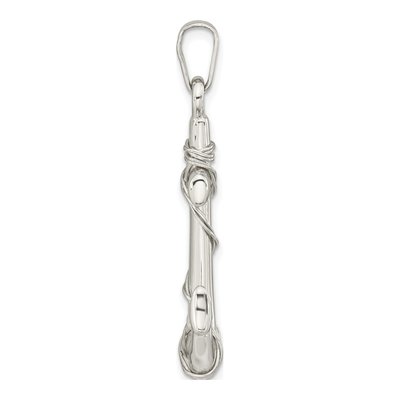 Sterling Silver 3D Anchor Pendant – view 3