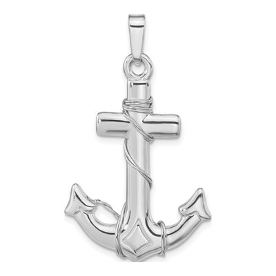 Sterling Silver 3D Anchor Pendant