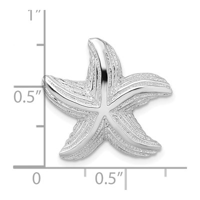 Sterling Silver Starfish Slide Pendant – view 4