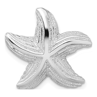 Sterling Silver Starfish Slide Pendant