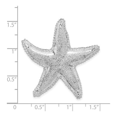 Sterling Silver Starfish Slide Pendant – view 4