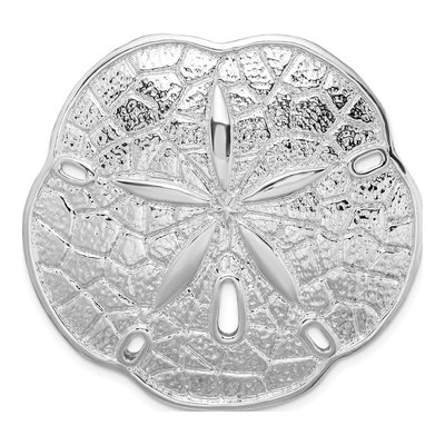 Sterling Silver Sand Dollar Slide Pendant