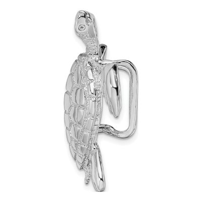 Sterling Silver Sea Turtle Slide Pendant – view 3