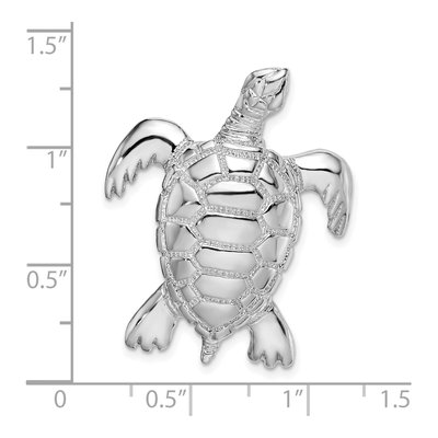 Sterling Silver Sea Turtle Slide Pendant – view 4