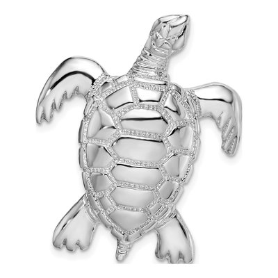 Sterling Silver Sea Turtle Slide Pendant