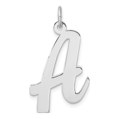 Sterling Silver Script Letter A Charm
