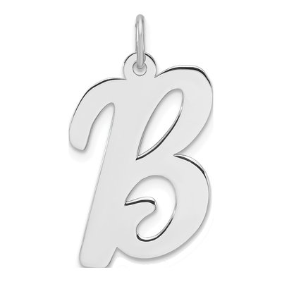 Sterling Silver Script Letter B Charm