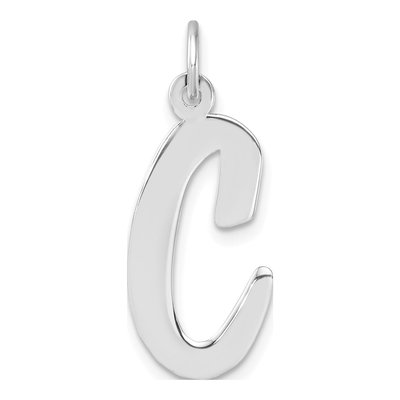 Sterling Silver Script Letter C Charm