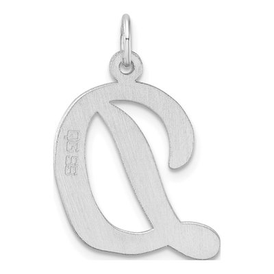 Sterling Silver Script Letter D Charm – view 4