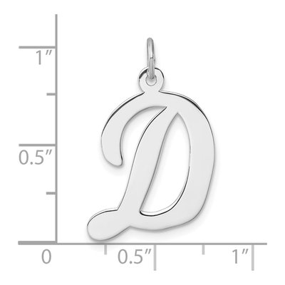 Sterling Silver Script Letter D Charm – view 5