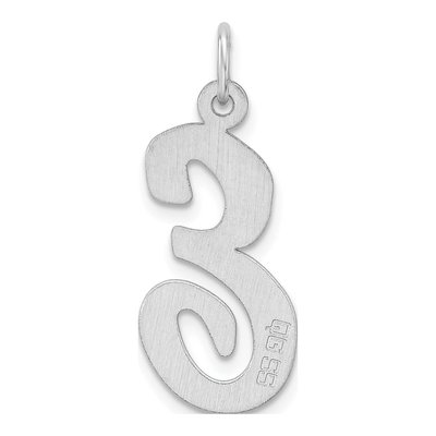 Sterling Silver Script Letter E Charm – view 4