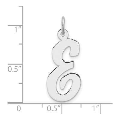 Sterling Silver Script Letter E Charm – view 5