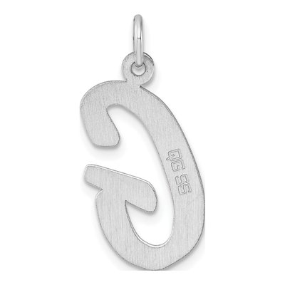Sterling Silver Large Script Letter G Charm – view 4