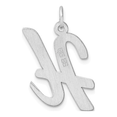 Sterling Silver Script Letter H Charm – view 4