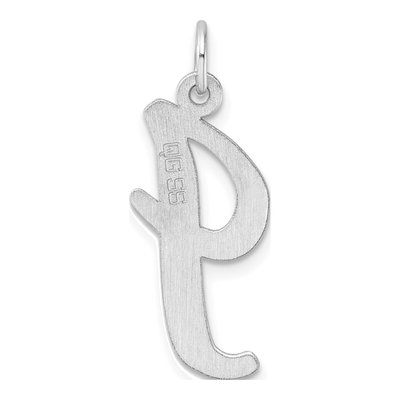 Sterling Silver Script Letter I Initial Charm – view 4