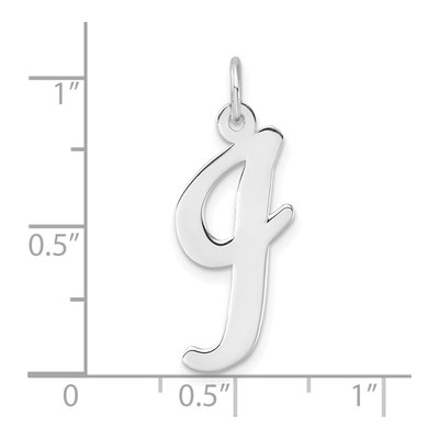 Sterling Silver Script Letter I Initial Charm – view 5