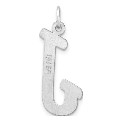 Sterling Silver Script Letter J Charm – view 4