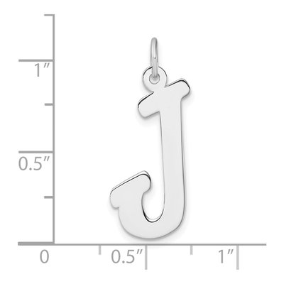 Sterling Silver Script Letter J Charm – view 5