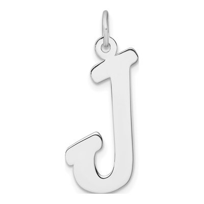 Sterling Silver Script Letter J Charm