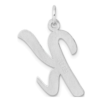 Sterling Silver Script Letter K Charm – view 4