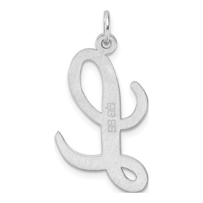 Sterling Silver Script Letter L Charm – view 4