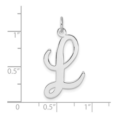 Sterling Silver Script Letter L Charm – view 5