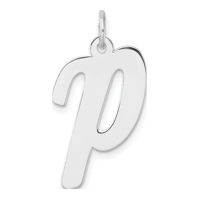 Sterling Silver Script Letter P Charm