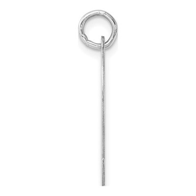 Sterling Silver Script Letter Q Charm – view 3