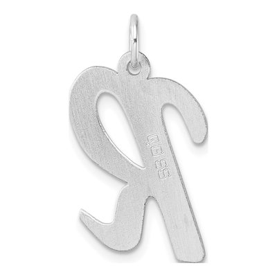 Sterling Silver Script Letter R Charm – view 4