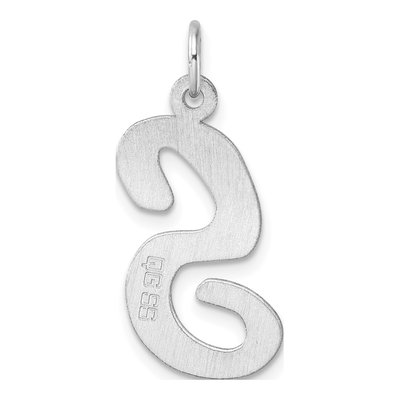 Sterling Silver Script Letter S Charm – view 4