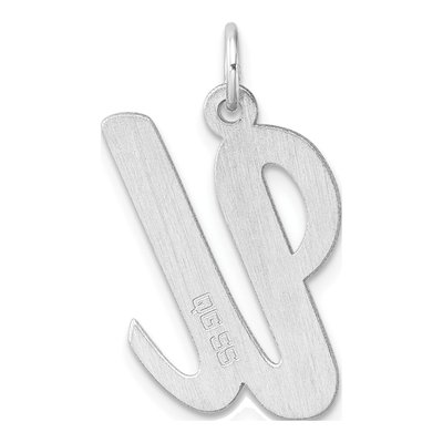 Sterling Silver Script Letter U Charm – view 4