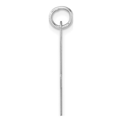 Sterling Silver Script Letter V Charm – view 3