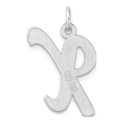 Sterling Silver Script Letter X Pendant – view 4