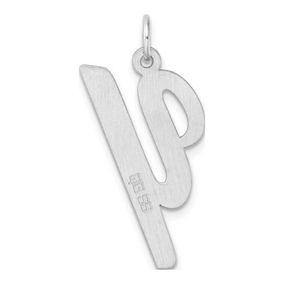 Sterling Silver Script Letter Y Pendant – view 4