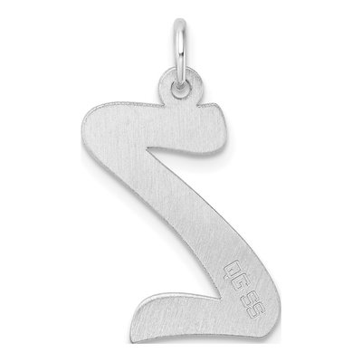 Sterling Silver Script Letter Z Charm – view 4
