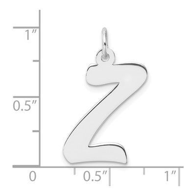 Sterling Silver Script Letter Z Charm – view 5