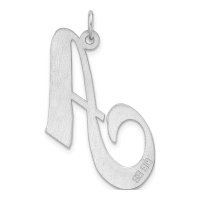 Sterling Silver Script Letter A Pendant – view 4