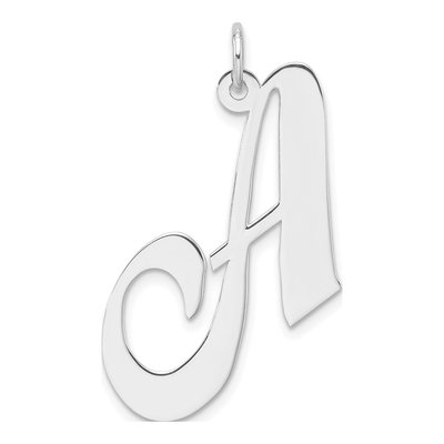 Sterling Silver Script Letter A Pendant